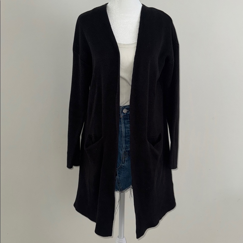 H&M Black Open Front maxi Cardigan